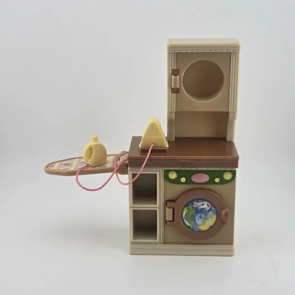Fisher Price Loving Family Dollhouse Laundry Room Washer Dryer Iron (read)